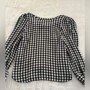 Black and White Checkered Women's Top
